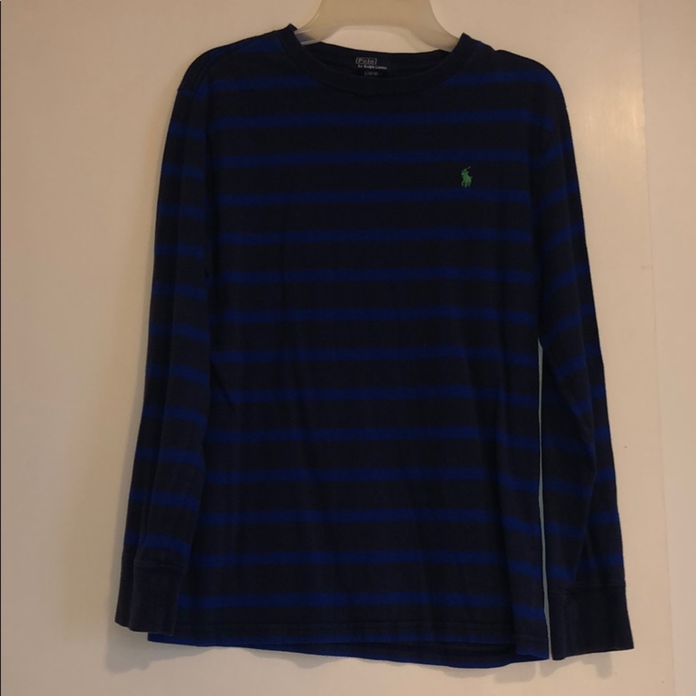 Polo long sleeve with green logo